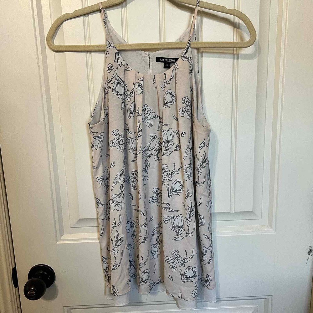 Alice Collection Sleeveless Tank Top Floral Print Casual Blouse Small